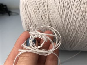 Sommeruld - uld / bomuld i en blid crystal grey, 100 gram